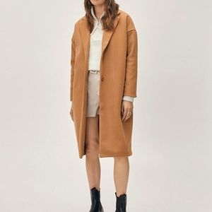 Nasty Gel Wool Look Cocoon Coat. Never worn